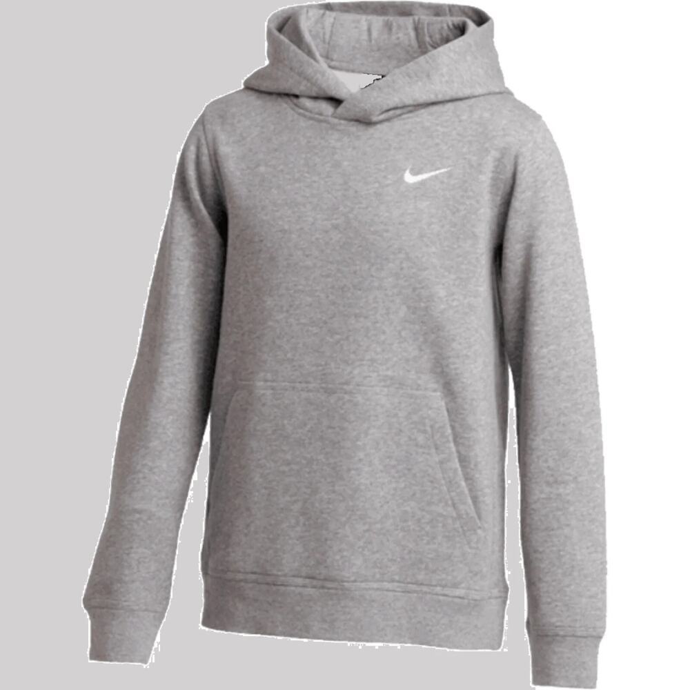 Nike Sportswear Hoodie Sweatshirt Solo Swoosh Cotton Blend Gray Size Medium